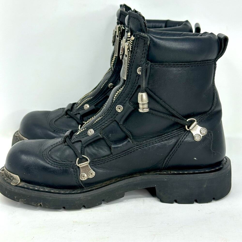 Harley-Davidson Men’s Brake Light Leather Riding Boots - BLACK - Picture 2 of 14